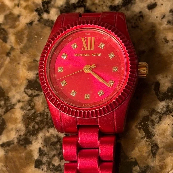 Michael Kors Vibrant Red Women's Watch - Picture 3 of 11